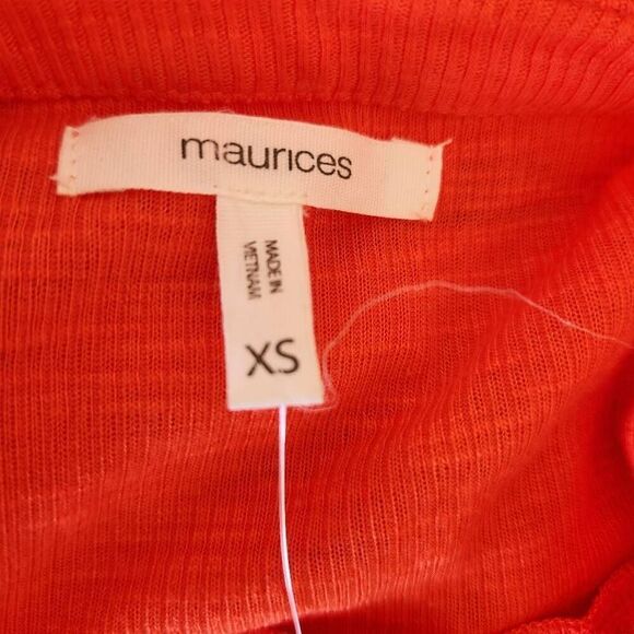 Maurices xs womens tangerine orange blouse sleeveless NWT - Picture 4 of 6